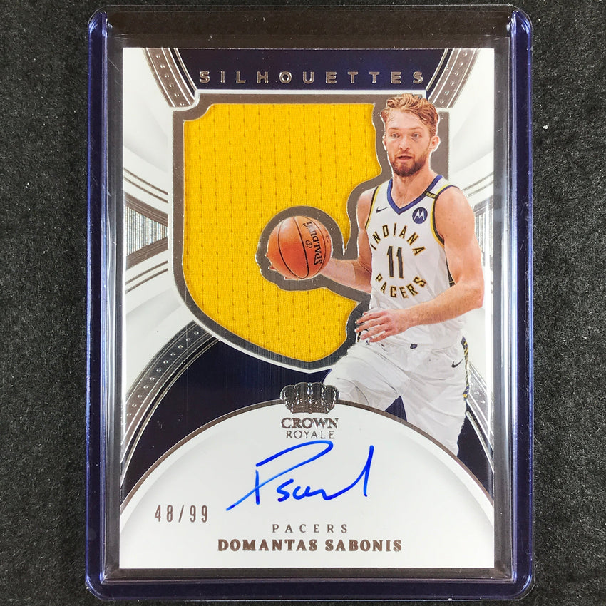 2023-24 Crown Royale DOMANTAS SABONIS 21-22 Update Silhouettes Jersey Auto 48/99