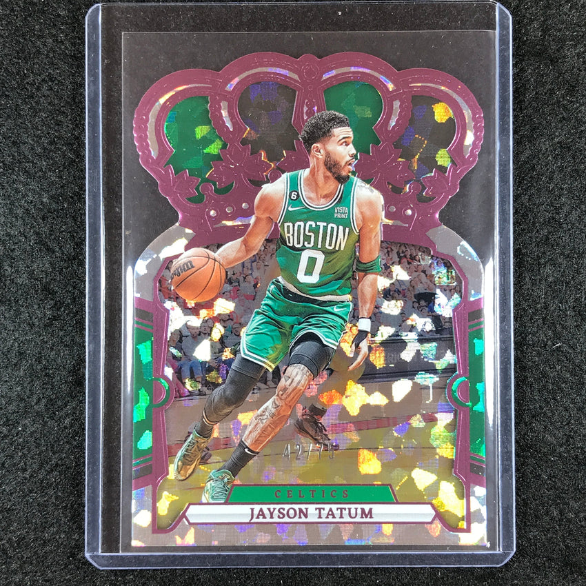 2023-24 Crown Royale JAYSON TATUM Base Pink Crystal 42/75 No. 44