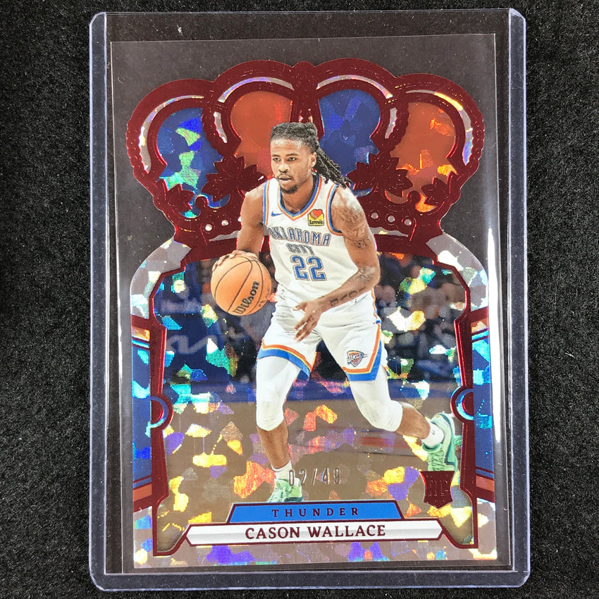 2023-24 Crown Royale CASON WALLACE Rookie Base Red Crystal 2/49 No. 1