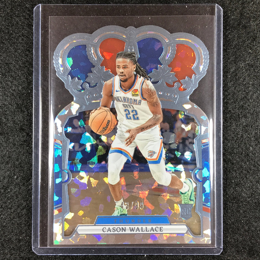 2023-24 Crown Royale CASON WALLACE Rookie Base Blue Crystal 43/99 No. 1