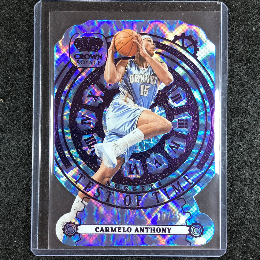 2023-24 Crown Royale CARMELO ANTHONY Test of Time Purple 10/25