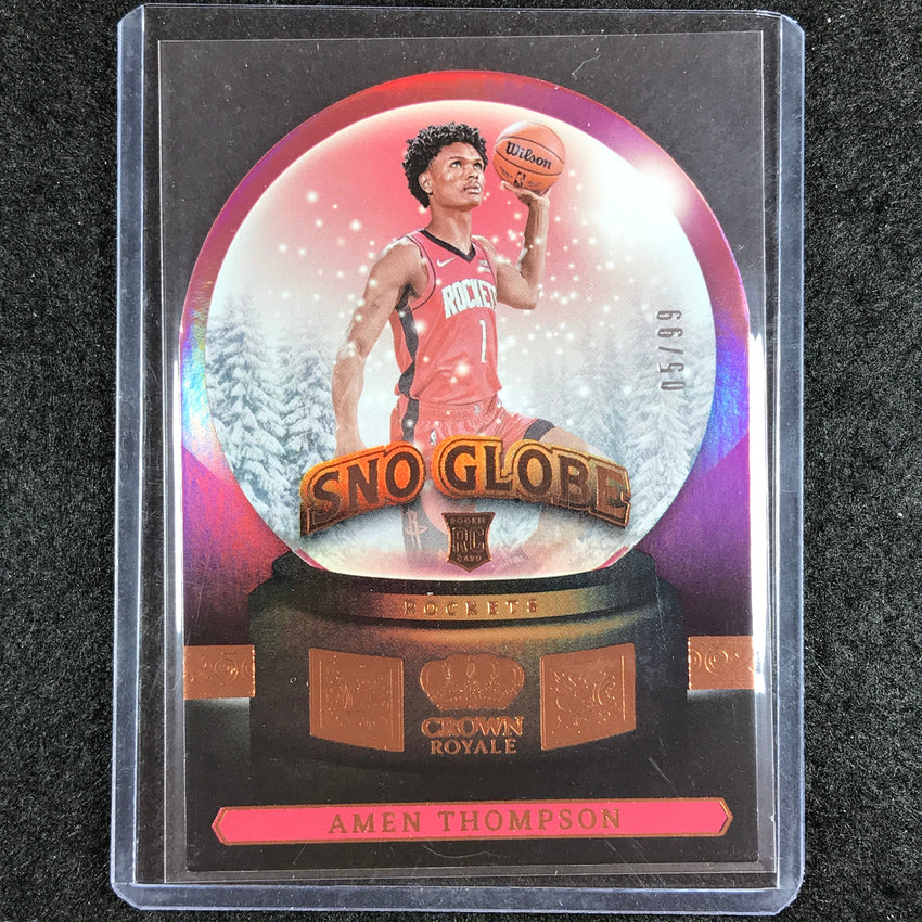 2023-24 Crown Royale AMEN THOMPSON S#Globe Rookie 5/99
