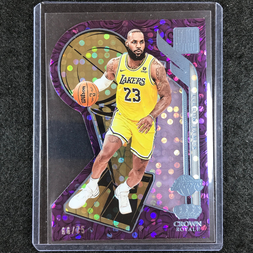 2023-24 Crown Royale LEBRON JAMES Hand Crafted Blue 66/75