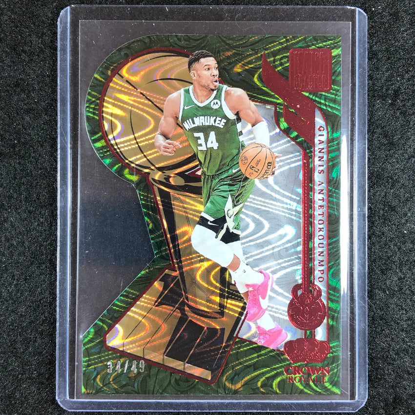 2023-24 Crown Royale GIANNIS ANTETOKOUNMPO Hand Crafted Red 34/49