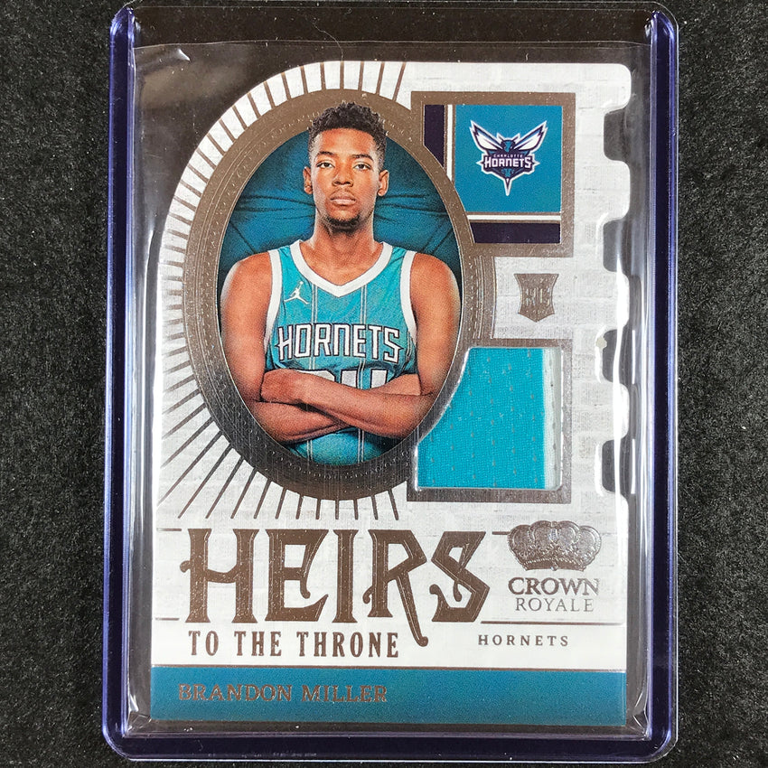 2023-24 Crown Royale BRANDON MILLER Heirs to the Throne Rookie Jersey Relic No. MIL