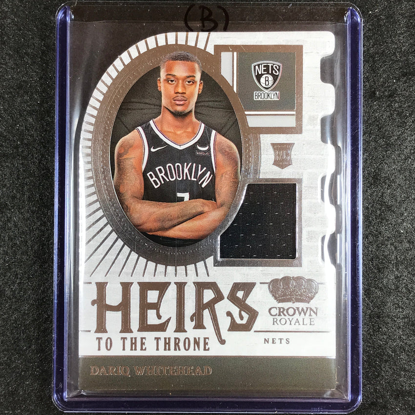 2023-24 Crown Royale DARIQ WHITEHEAD Heirs to the Throne Rookie Jersey #DRQ (B)