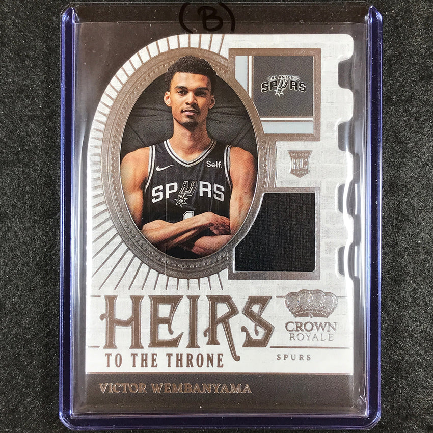 2023-24 Crown Royale VICTOR WEMBANYAMA Heirs to the Throne Rookie Jersey #WE (B)