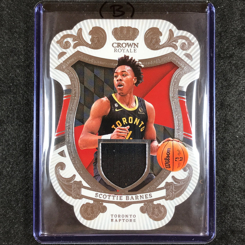 2023-24 Crown Royale SCOTTIE BARNES Coat of Arms Jersey Relic #BRN (B)