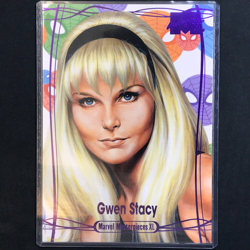 2024 Marvel Masterpieces XL GWEN STACY Level 1 Epic Purple 97/199 #8