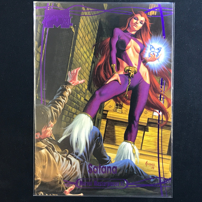 2024 Marvel Masterpieces XL SATANA Level 1 Epic Purple 75/199 #16