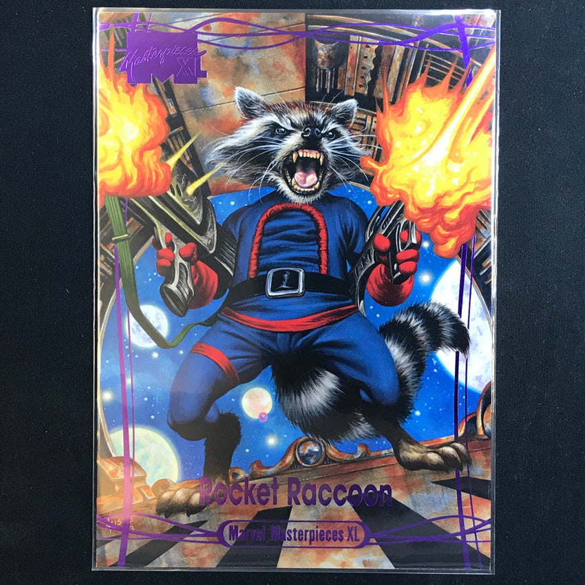 2024 Marvel Masterpieces XL ROCKET RACCOON Level 3 Epic Purple 184/199 #51