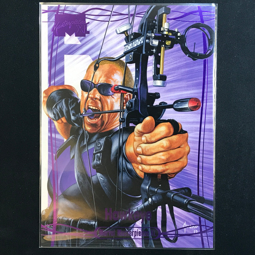 2024 Marvel Masterpieces XL HAWKEYE Level 3 Epic Purple 116/199 #55