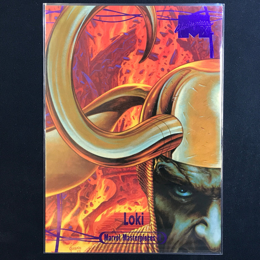 2024 Marvel Masterpieces XL LOKI Level 3 Epic Purple 127/199 #60
