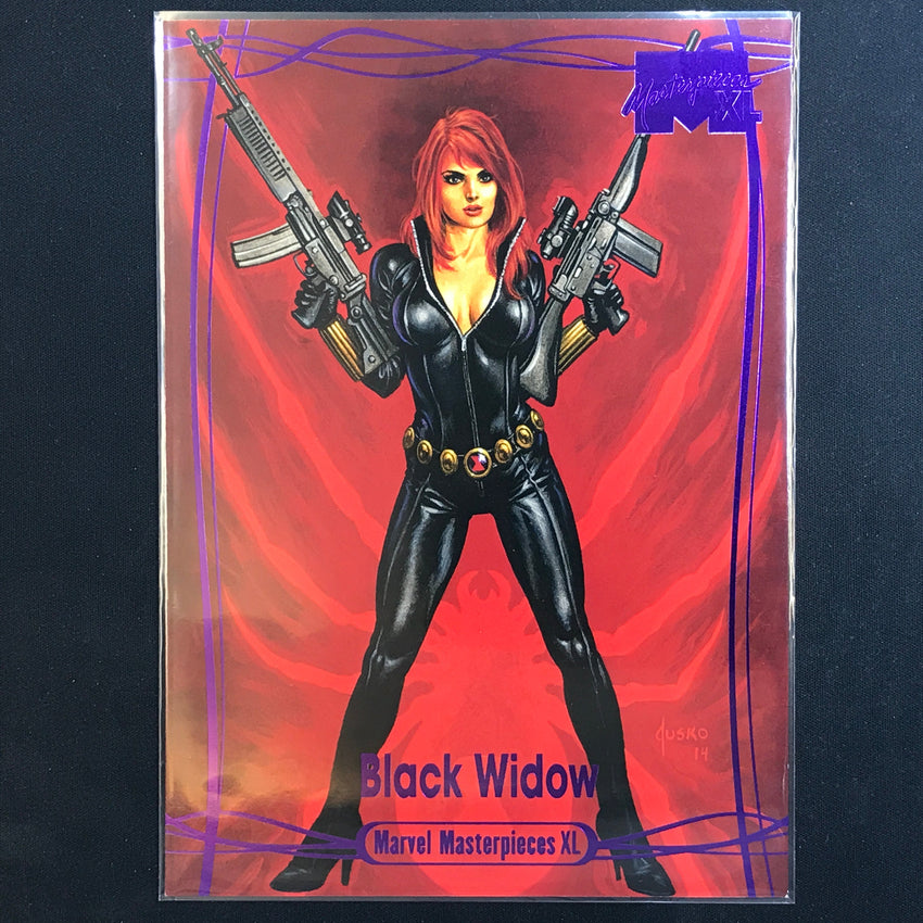 2024 Marvel Masterpieces XL BLACK WIDOW Level 3 Epic Purple 56/199 #63