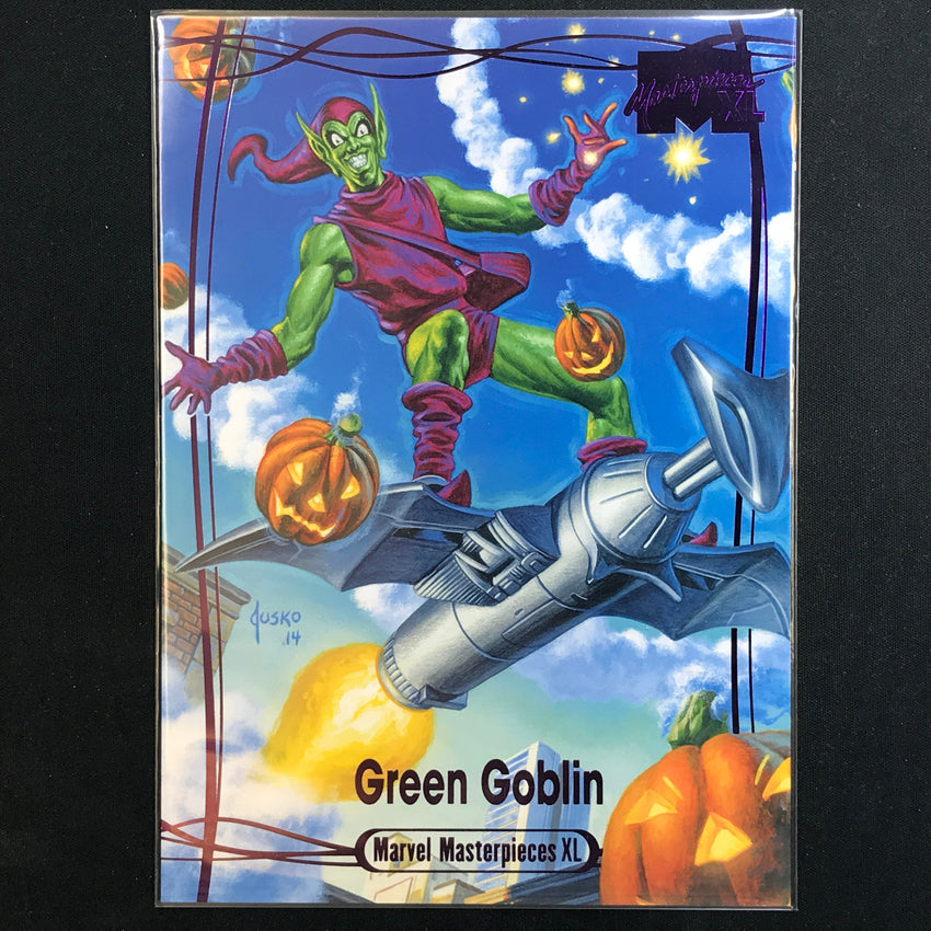 2024 Marvel Masterpieces XL GREEN GOBLIN Level 4 Epic Purple 92/199 #77