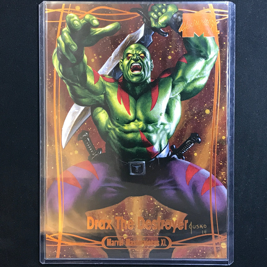 2024 Marvel Masterpieces XL DRAX THE DESTROYER Legendary Orange 21/99 #54