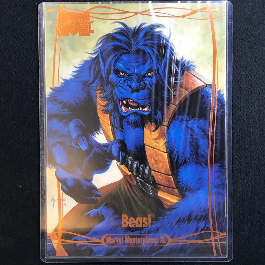 2024 Marvel Masterpieces XL BEAST Level 3 Legendary Orange 38/99 #59