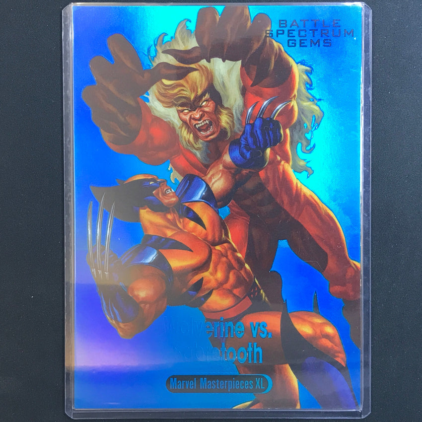 2024 Marvel Masterpieces XL WOLVERINE SABRETOOTH Battle Spectrum Gems 15/99 #2