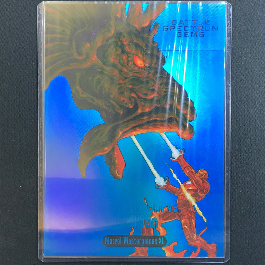 2024 Marvel Masterpieces XL FIN FANG FOOM IRON MAN Battle Spectrum Gems 94/99 #3