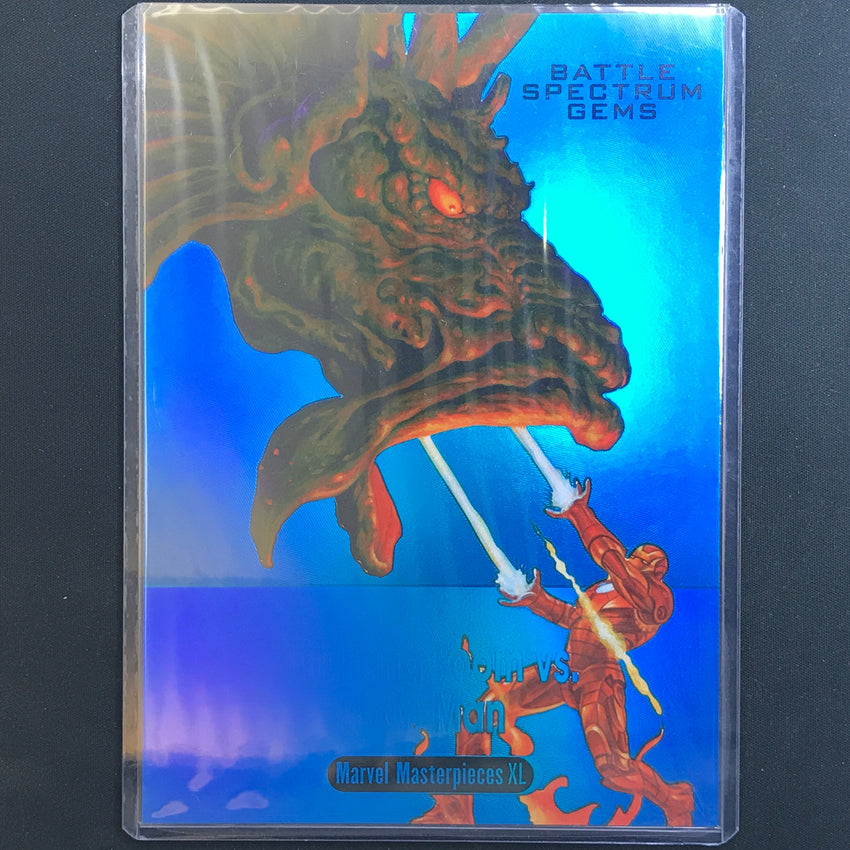 2024 Marvel Masterpieces XL FIN FANG FOOM IRON MAN Battle Spectrum Gems 14/99 #3