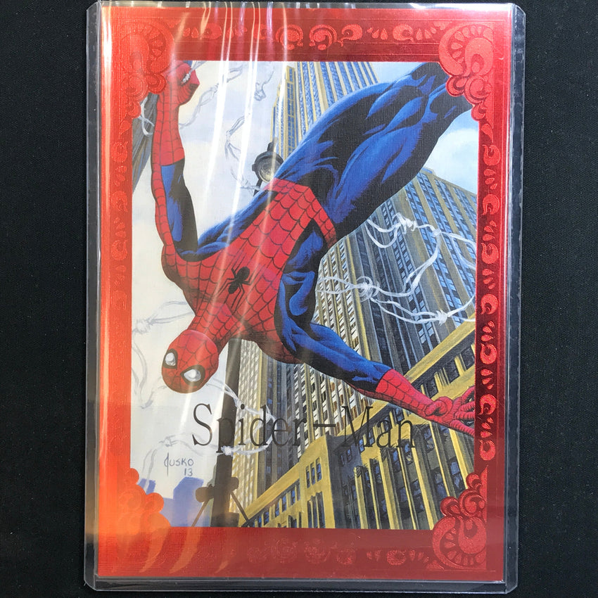 2024 Marvel Masterpieces XL SPIDER-MAN Canvas High Series Gallery Red 15/25