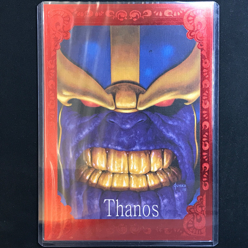 2024 Marvel Masterpieces XL THANOS Canvas High Series Gallery Red 21/25