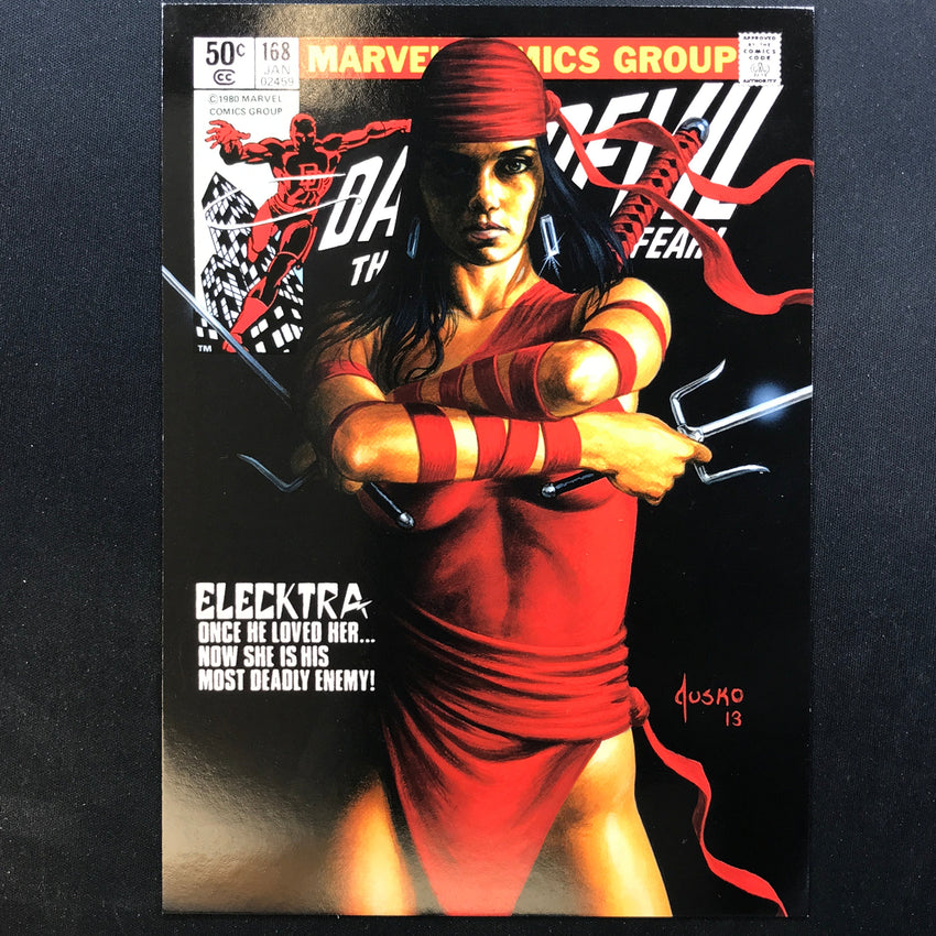 2024 Marvel Masterpieces XL ELEKTRA What If Base Level 3 #53