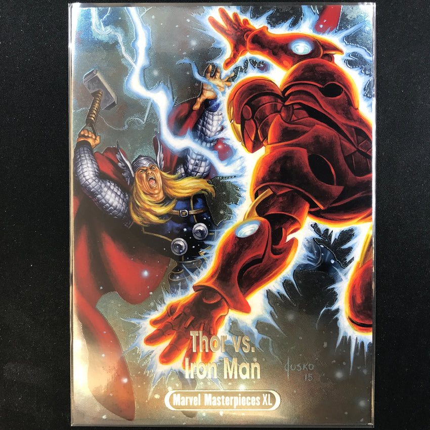 2024 Marvel Masterpieces XL IRON MAN THOR Battle Spectrum #10