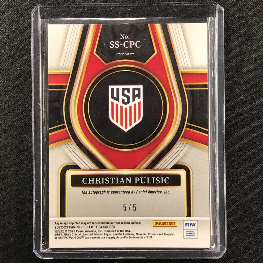 2022-23 Select Fifa Christian Pulisic Select Signatures Auto Purple 5/5