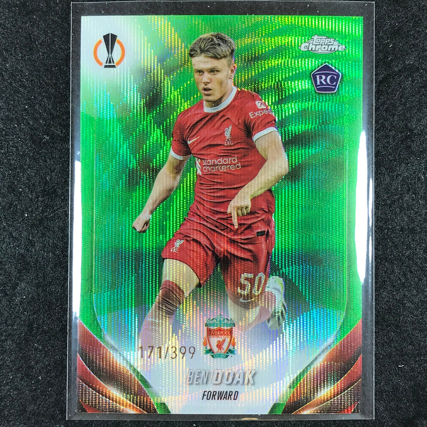 2023-24 Topps Chrome UEFA Club Comp BEN DOAK Rookie Base Neon Green Wave 171/399