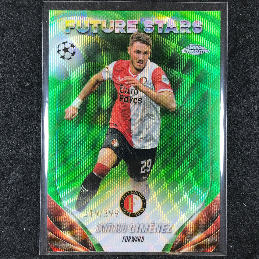 2023-24 Topps Chrome UEFA Club Comp SANTIAGO GIMENEZ Future Stars Green 319/399