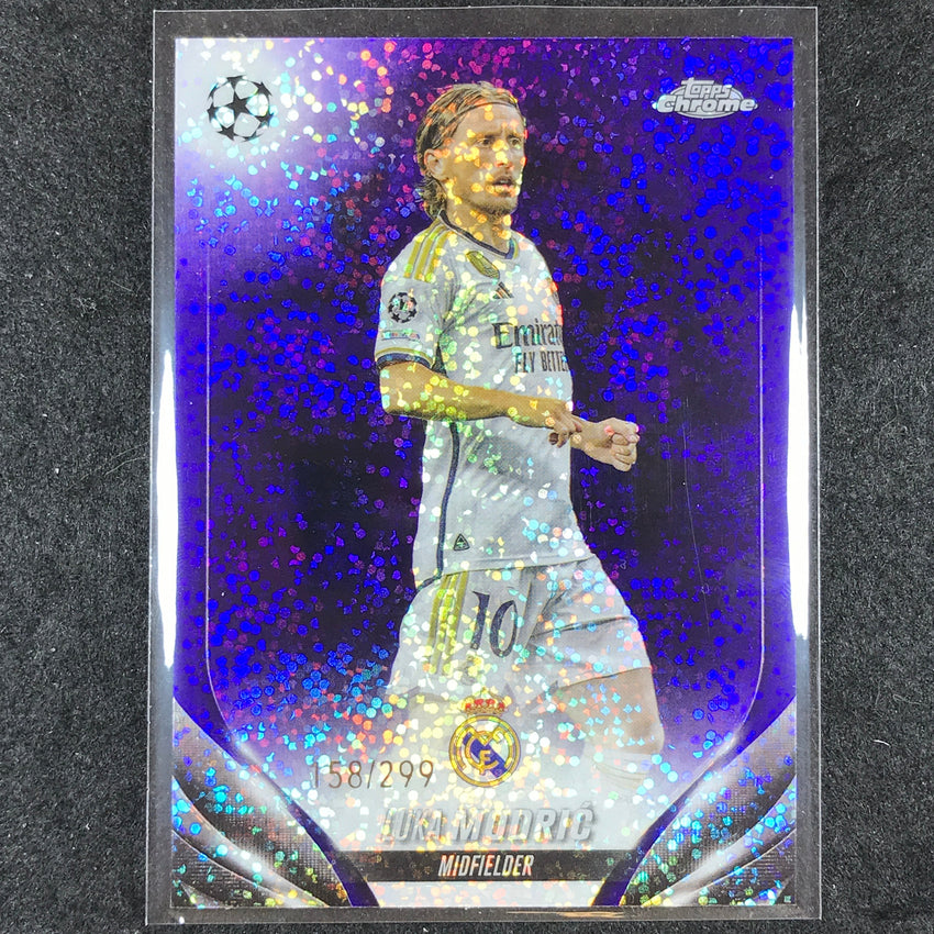 2023-24 Topps Chrome UEFA Club Comp LUKA MODRIC Base Violet Speckle 158/299 #5