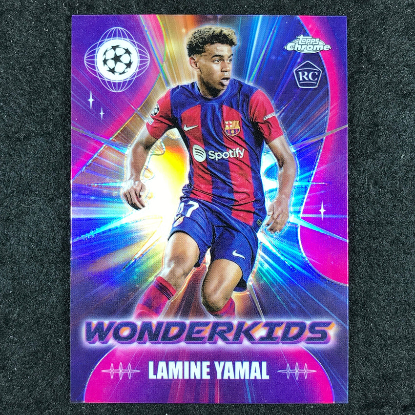2023-24 Topps Chrome UEFA Club Comp LAMINE YAMAL Wonderkids Rookie Base #3