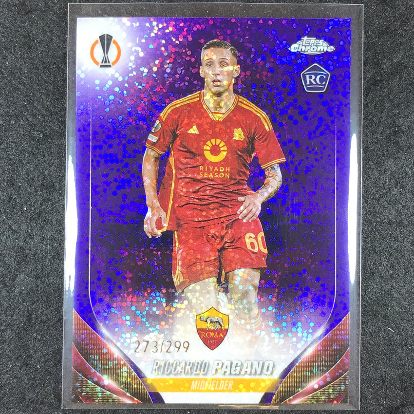 2023-24 Topps Chrome UEFA Club Comp RICCARDO PAGANO Rookie Violet 273/299