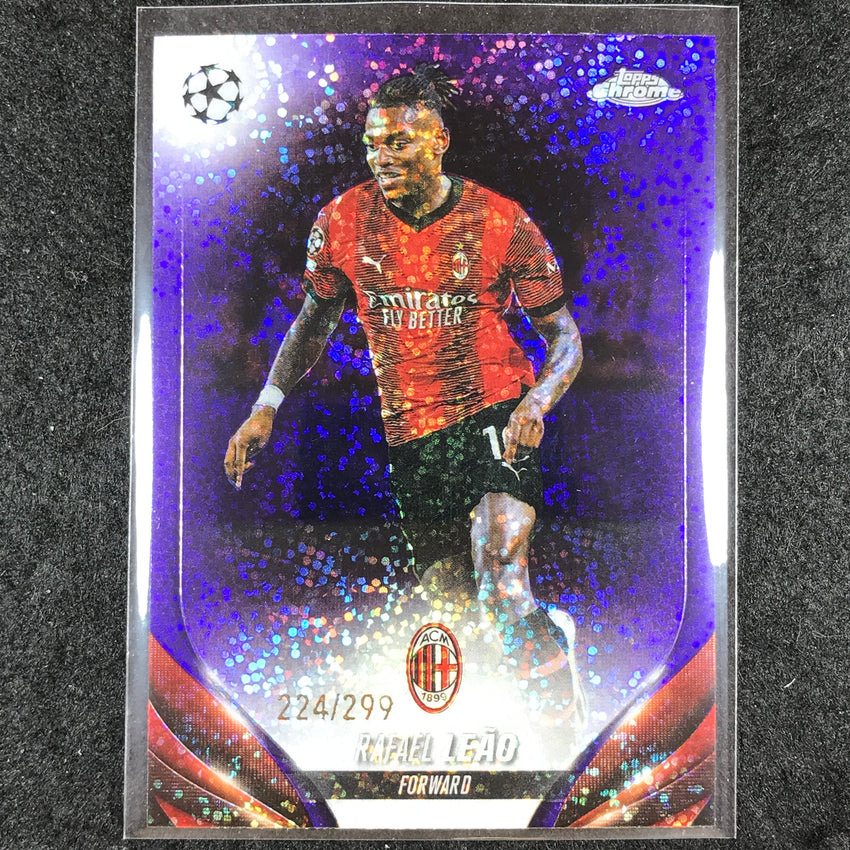 2023-24 Topps Chrome UEFA Club Comp RAFAEL LEAO Base Violet Speckle 224/299 #13