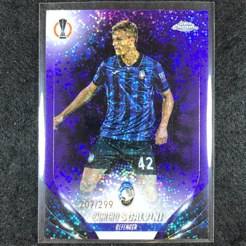 2023-24 Topps Chrome UEFA Club Comp GIORGIO SCALVINI Base Violet Speckle 207/299