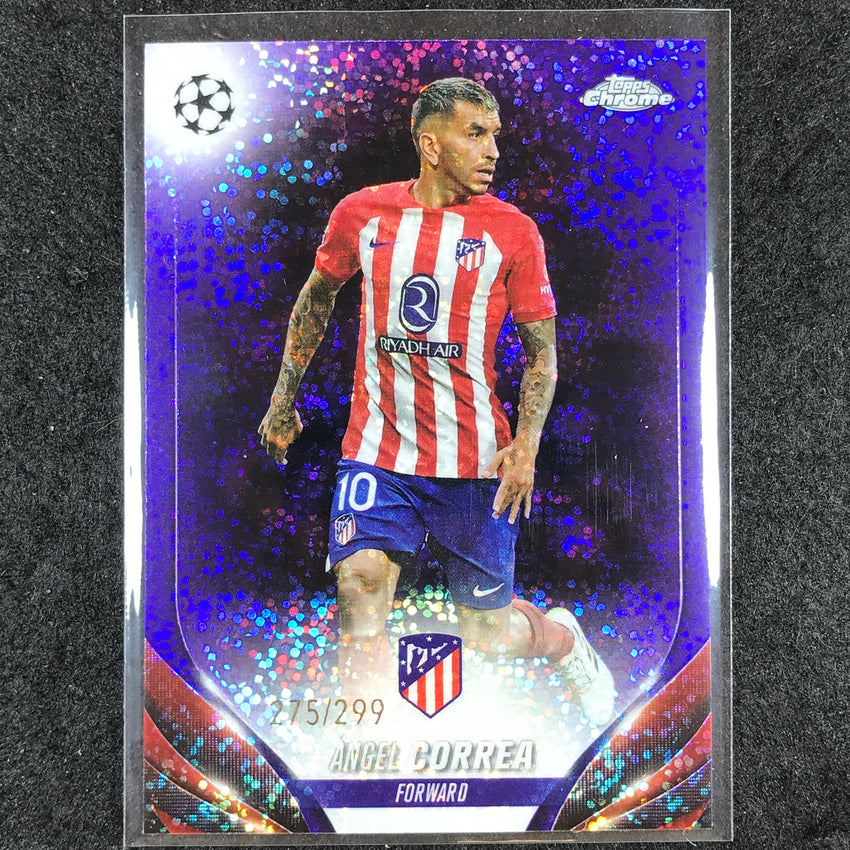 2023-24 Topps Chrome UEFA Club Comp ANGEL CORREA Base Violet Speckle 275/299 #49