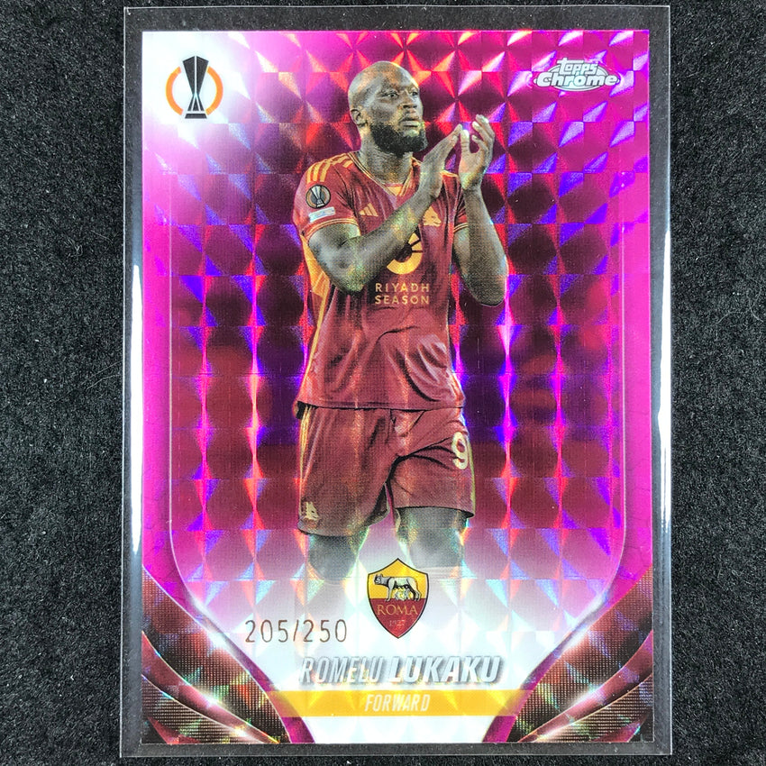 2023-24 Topps Chrome UEFA Club Comp ROMELU LUKAKU Base Pink Geometric 205/250