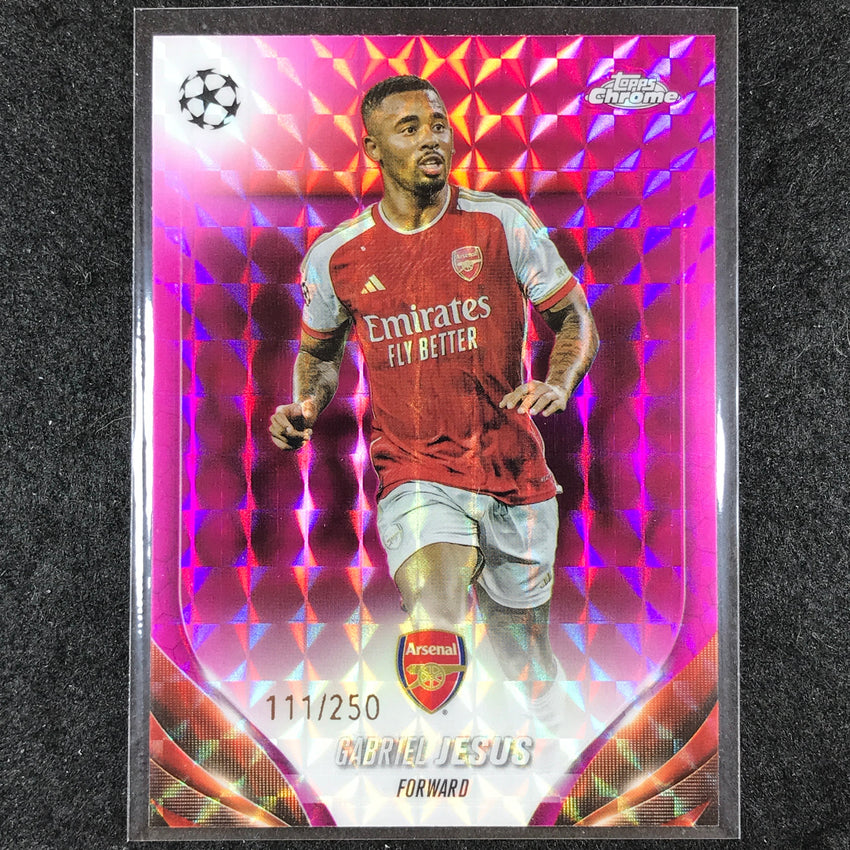 2023-24 Topps Chrome UEFA Club Comp GABRIEL JESUS Pink Geometric 111/250 #40