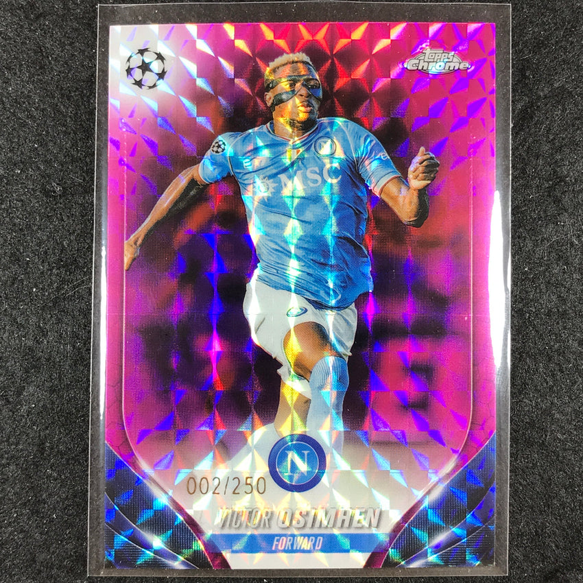 2023-24 Topps Chrome UEFA Club Comp VICTOR OSIMHEN Base Pink Geometric 2/250 #58