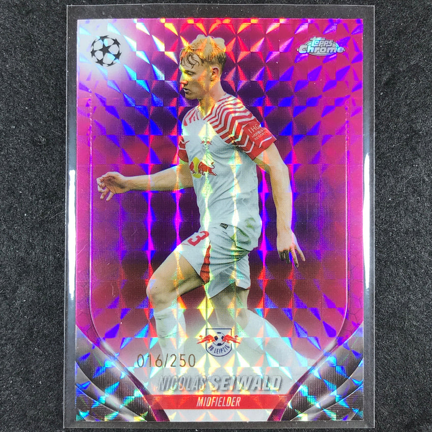 2023-24 Topps Chrome UEFA Club Comp NICOLAS SEIWALD Base Pink Geometric 16/250