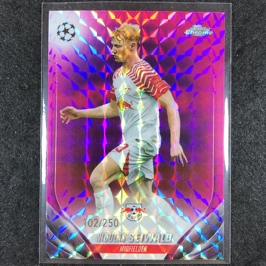 2023-24 Topps Chrome UEFA Club Comp NICOLAS SEIWALD Base Pink Geometric 102/250