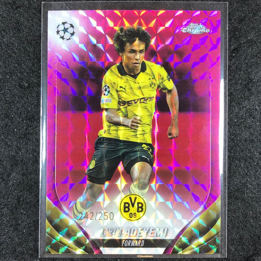 2023-24 Topps Chrome UEFA Club Comp KARIM ADEYEMI Pink Geometric 242/250 #73