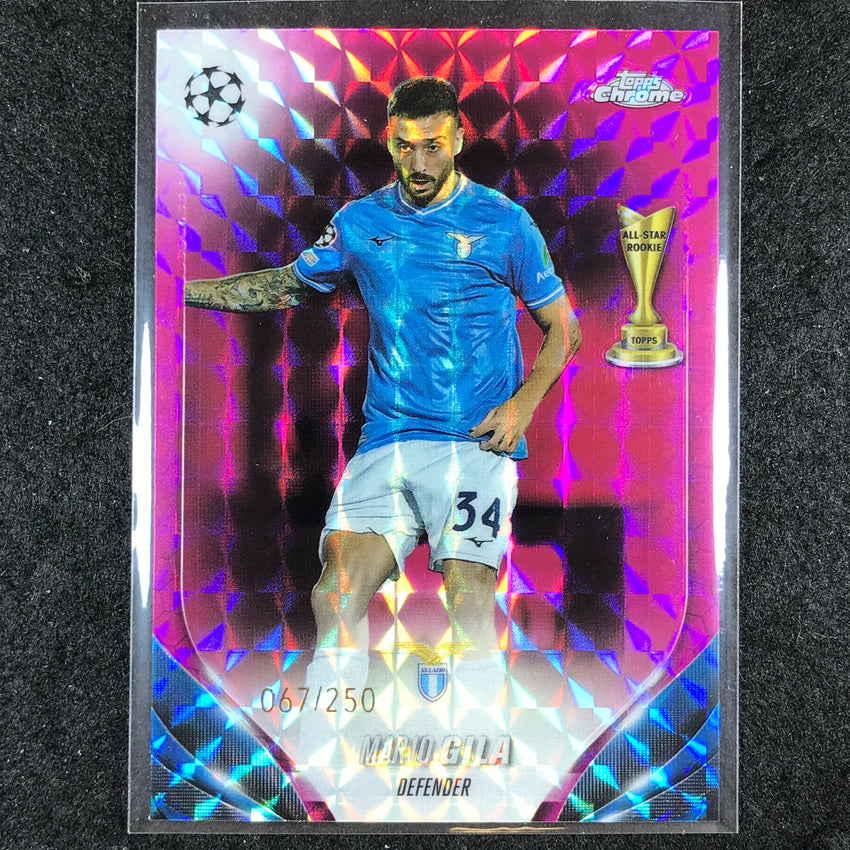 2023-24 Topps Chrome UEFA Club Comp MARIO GILA Base Pink Geometric 67/250 #93