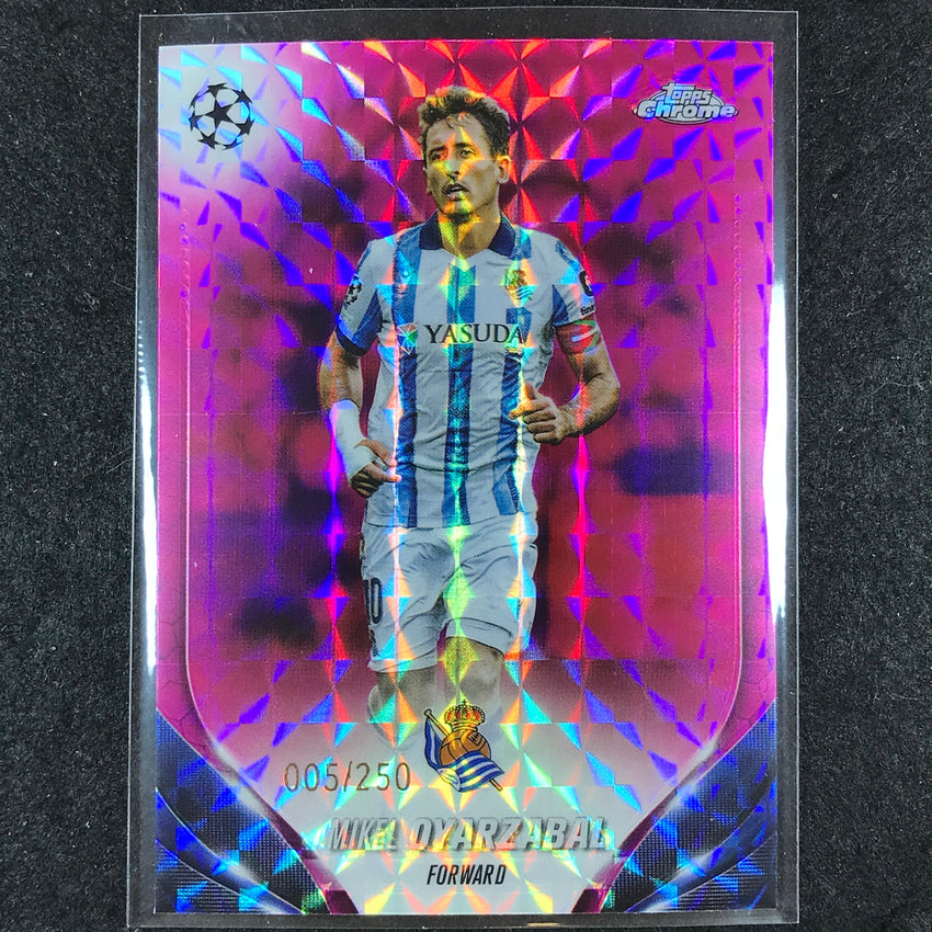 2023-24 Topps Chrome UEFA Club Comp MIKEL OYARZABAL Pink Geometric 5/250 #94