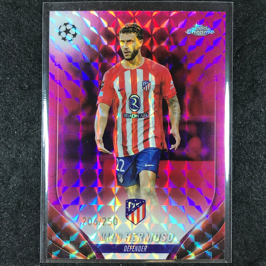 2023-24 Topps Chrome UEFA Club Comp MARIO HERMOSO Base Pink Geometric 206/250