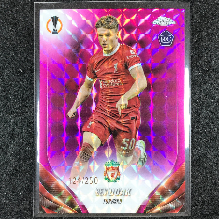 2023-24 Topps Chrome UEFA Club Comp BEN DOAK Rookie Base Pink Geometric 124/250