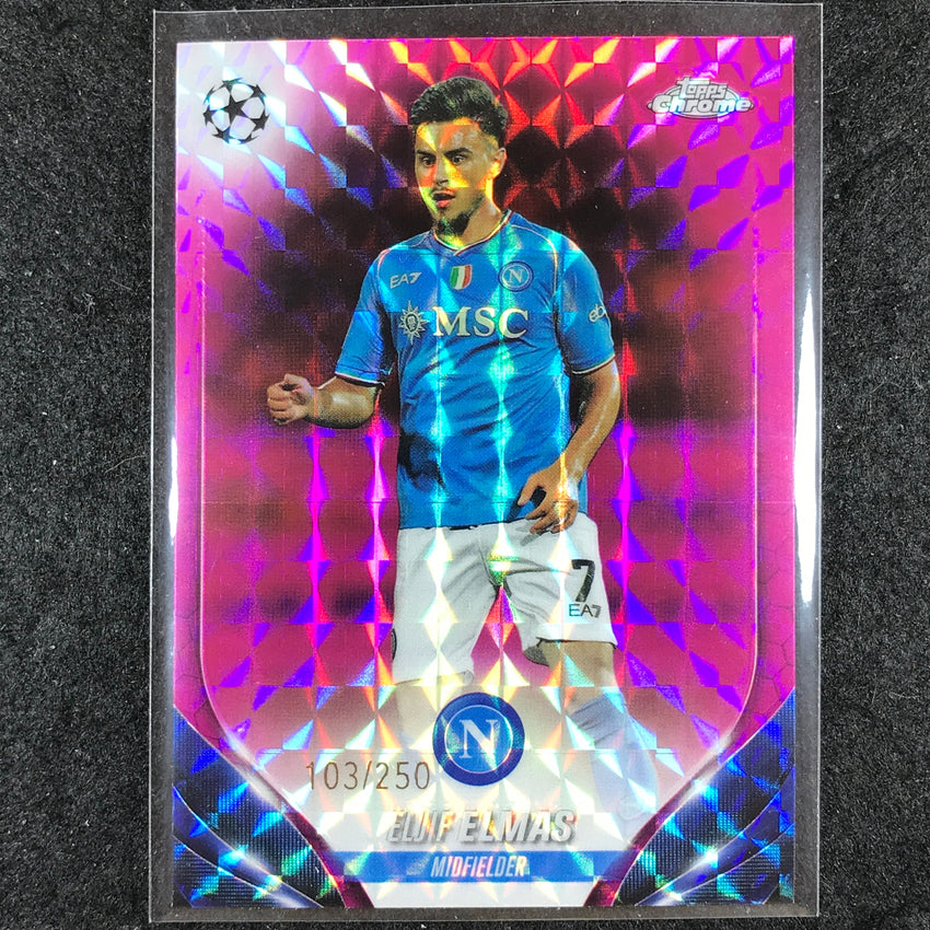 2023-24 Topps Chrome UEFA Club Comp ELJIF ELMAS Base Pink Geometric 103/250 #182