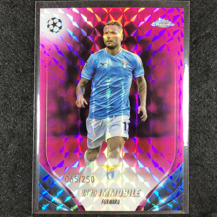 2023-24 Topps Chrome UEFA Club Comp CIRO IMMOBILE Pink Geometric 65/250 #183