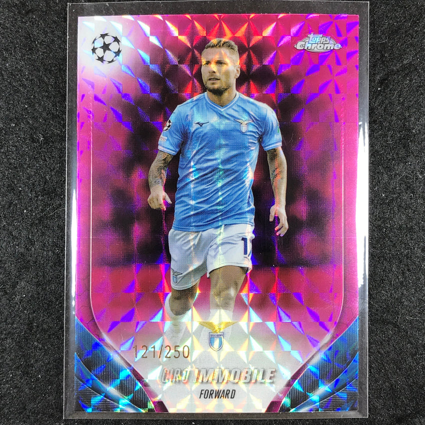 2023-24 Topps Chrome UEFA Club Comp CIRO IMMOBILE Base Pink Geometric 121/250
